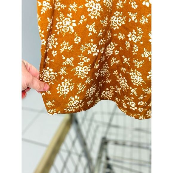 Speed Limit MPH Women’s 2X Copper Floral Lightweight Short Sleeve Boxy Top • GUC - Picture 4 of 12